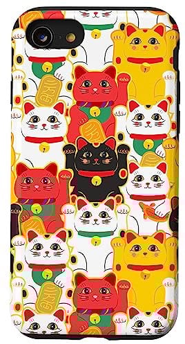 iPhone SE (2020) / 7 / 8 Japanese Lucky Cat Maneki Neko Fortune Neko Cat Phone Case