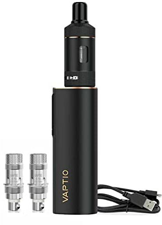 VAPTIO Cosmo 2 Kit Elektronische Zigarette 2000mAh 25W Power Starter Kit mit 2,0ml Cosmo 2 Tank 2 Stück Cosmo Spule 0.7ohm(C6) /1.0ohm(C5),No E Liquid No Nicotine