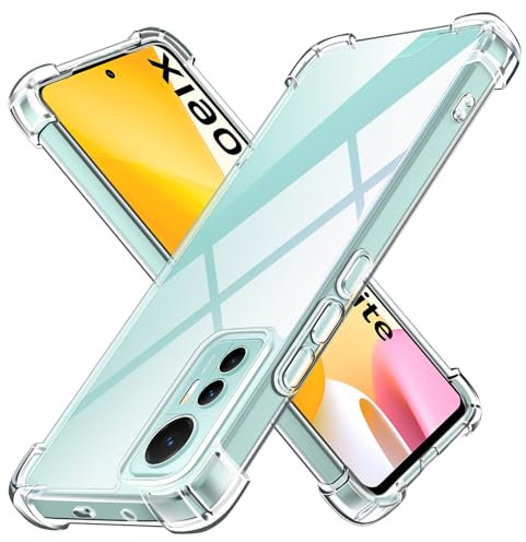 ivoler Nie Vergilbung Klar Hülle für Xiaomi 12 Lite 5G mit Stoßfest Schutzecken, [Militärstandard] Stoßfest Kratzfest Transparent Schutzhülle Durchsichtige Handyhülle Case