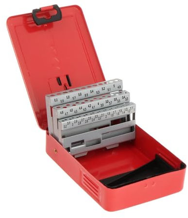 perfk Caja para brocas helicoidales, soporte para brocas, caja de índice de brocas de Metal vacía, caja de almacenamiento, 60 ranuras
