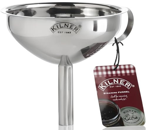 AMK® Stainless Steel Easy Strainer Funnel Durable Funnel with Straining Mesh Insert Perfect for Filling Up Jars & Bottles