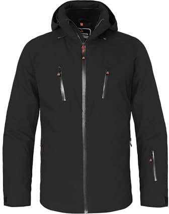 Bergson RESO 2 | Herren Skijacke & Winterjacke, wattiert, wasserdicht, Winddicht, atmungsaktiv, Black [900], 25 - Herren