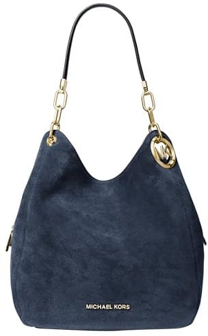 Michael Kors Damen Lillie Large Chain Shoulder Bag Schulterhandtasche, Marineblau