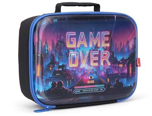 ZIPIT 3D Lunch Bag for Kids | Lenticular Lunch Box for School (Game Over)