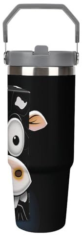 30oz Insulated Stainless Steel Water Bottle With Straw, Milk Carton Vacuum Travel Cup Leakproof Double-wall Straw Cup, Reusable Tumbler for Home Office Car