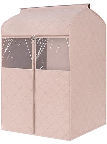 Copriabiti da Armadio con Finestra Trasparente, Custodie per Abiti,Copriabiti per Cabina Armadio, Protezione per Cappotti, Tessuti Oxford, Adatto per Camicie, Abiti, Tailleur(Yellow,23x20x47in/58x52x1