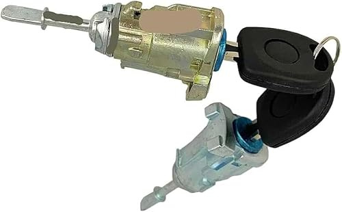 Pair Front Door Lock Cylinders for VW Bora, eft Passenger and Right Driver Side Door Security Lock, with Keys, 604837167 604837168 for VW IV Bora Fox Golf Lupo Polo Fabia Skoda Fabia Audi A6