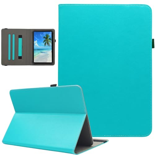 Universal 7 8 Inch Android Tablet Case, Dluggs PU Leather Multi-Angle Viewing Stand Case Cover for 7.0-8.5 Inch Tablet with Hand Strap, Legend Blue