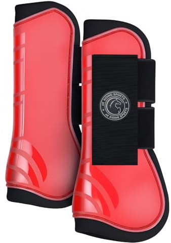 AK Prima Gamaschen AKRS-6068-01, Schutzausrüstung und Trainingsausrüstung, Pferdestiefel, Bandagen und Zubehör, Rot, Cob (Medium))
