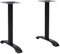 LLEZKBR Lot de 2 pieds de table en fonte Noir 61 x 8 x 72 cm