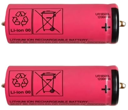 UR18500L/Y Batterie Compatible avec Braun 5/7/8/9 Series 5671 5673 5675 720s-4 790cc-4 760CC 799CC 9565 9585 9585CC 9595CC 9785 9795 Razor Batterie Unité De Remplacement(2PCS)