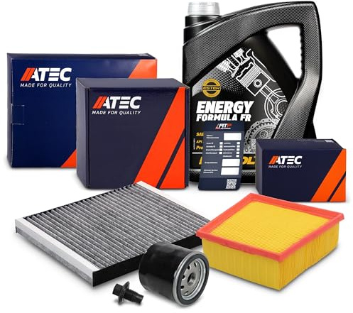 ATEC Germany Inspektionspaket Set A mit 1x Ölfilter, 1x Innenraumfilter