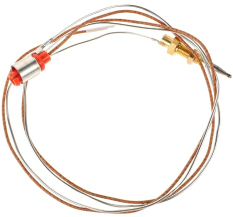 Universelles Thermoelement Sicherheitsvorrichtung Ersatz für Ofen und Kamin | Edelstahl, Goldfarbenes Ersatzteil, für Gasherd und Einbaukochfelder, mit Zündschutz und Brandschutz