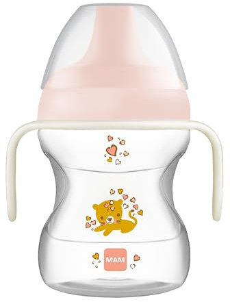 MAM Learn to Drink Cup 190ML with Glow Handles - Pink
