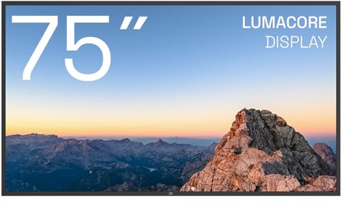SPC LUMACORE Display 75 - Pantalla 4K UHD | Display Salas de reuniones y señalización Digital | WiFi, Bluetooth, HDMI, Salida de Audio, 2 Altavoces, VESA | Android OS | Brillo 500 CD/m² y Uso 24/7
