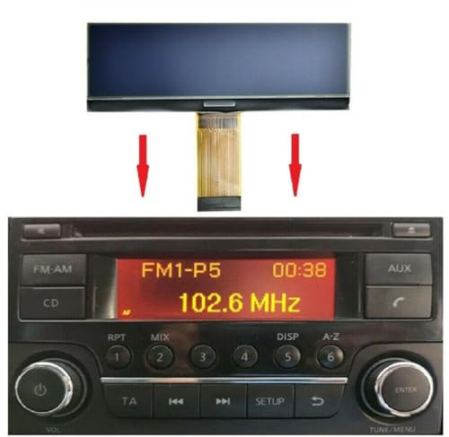 SPORTARC Schermo LCD, radio, monitor per auto, montaggio diretto e riproduzione, per Nissan Qashqai Juke Navara Micra X-Trail 2007-2015