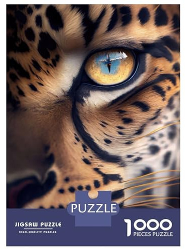 1000-teiliges Puzzle Jaguars Gaze Puzzle Für Erwachsene, Denkspiel, Perfekte Dekoration, Einzigartiges Geburtstags 52x38cm/1000pcs