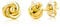 Miore Knoten Ohrstecker für Damen 9 Karat – Elegante Ohrringe aus 375 Gelbgold im Knoten-Design – Hochwertiger Ohrschmuck Ø 6 mm