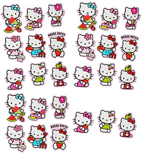alles-meine.de GmbH 81 TLG. Set Aufkleber/Sticker - Hello Kitty - selbstklebend - für Mädchen - Katzen/Kätzchen Stickerset Kinder - z.B. für Stickeralbum/Figuren - Ha..