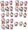 alles-meine.de GmbH 81 TLG. Set Aufkleber/Sticker - Hello Kitty - selbstklebend - für Mädchen - Katzen/Kätzchen Stickerset Kinder - z.B. für Stickeralbum/Figuren - Ha..