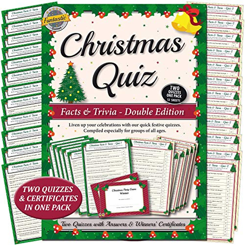 Funtastic CHRISTMAS QUIZ GAMES: FACTS & TRIVIA PARTY ACTIVITY IDEA | An entertaining time filler, providing quick, fun entertainment for family, friends, office parties, groups, clubs, or pubs.
