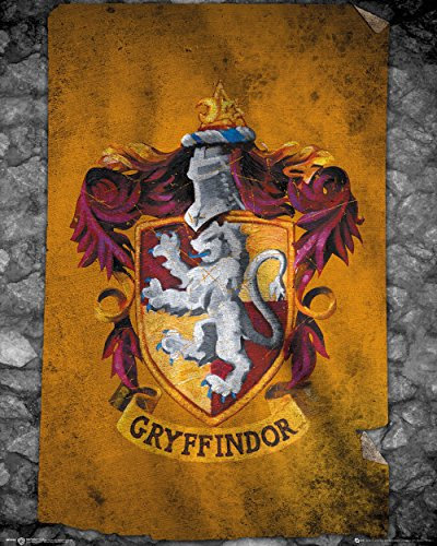 GB eye LTD Harry Potter Gryffindor Flagge Mini Poster 40 x 50 cm Holz Verschiedene 65 x 3,5 x 3,5 cm