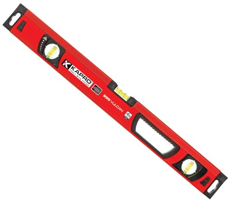 Kapro 995 Vulcan Level 120cm Multi Colour Aluminium Frame V Groove Wall Grip Plumb Side Vial