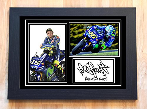 Hochwertiger gerahmter Valentino Rossi, signierter Autogramm
