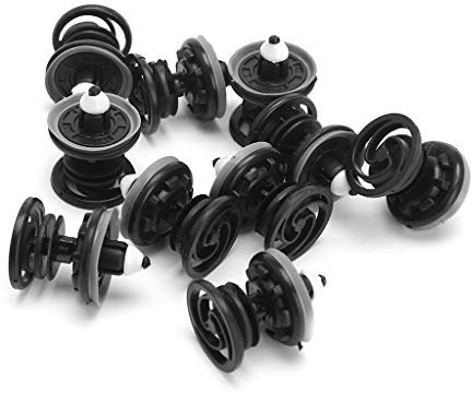 Freshsell 10 Stück Auto-Innentür-Verkleidungs-Druckknopf-Clips für VW Passat Golf GTI Polo, Schwarz, Kunststoff, Plastik, Tür, Kotflügel, Stoßstange
