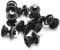 Freshsell 10 Stück Auto-Innentür-Verkleidungs-Druckknopf-Clips für VW Passat Golf GTI Polo, Schwarz, Kunststoff, Plastik, Tür, Kotflügel, Stoßstange