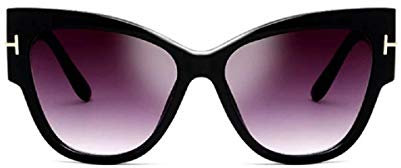 Oversized Cateye Sonnenbrille für Damen, Celeb Cat Eye Retro Vintage 2019 Ibiza Festival Gr. Einheitsgröße, Schwarzer Lampenschirm