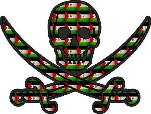 Akachafactory Sticker Aufkleber Pirat Piraten Jack Rackham Calico Flagge Fahne Sahara