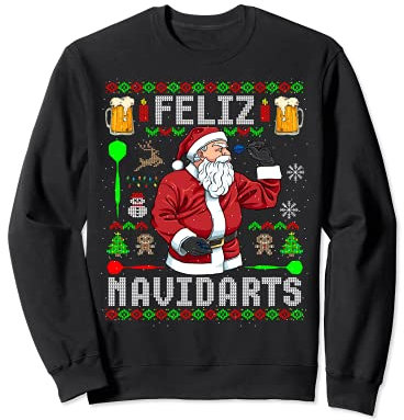 Lustiges Ugly Christmas Darts Feliz Navidarts Geschenk Sweatshirt