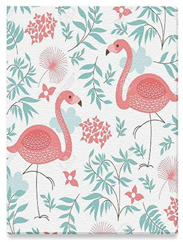 YISUMEI Bedruckte Kuscheldecke Blumen Rosa Flamingo Decke Flauschig Weich Fleecedecke 125x200 cm