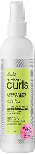 ALL ABOUT CURLS Curls For Days Finishing Spray | Touchable Flexible Hold | De-Frizz | Locks Out Humidity | All Curly Hair Types | Vegan & Cruelty Free | Sulfate Free | 8 Fl Oz
