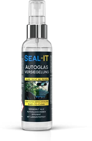 SEAL-IT Autoglas Versiegelung Spray mit Lotuseffekt - 100ml - Effektiver Schutz für bis zu 20.000km, Nano Imprägnierung mit Abperleffekt für Scheiben und Glas