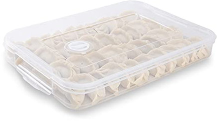 RoxNvm Contenitori impilabili per congelatore, Organizer per cassetti frigo, Contenitore per alimenti frigorifero con coperchio per conservare pesce, carne, verdure fresche, senza BPA