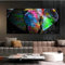 Poster Und Drucke Graffiti Kunst Elefant Leinwand Gemälde An Der Wand Bunte Tiere Kunst Bilder Kinderzimmer Wohnkultur 60x120cm Rahmenlos
