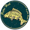 Finest Folia Fisch Aufkleber im Retro Stil 10x10cm Angeln Fischen Vintage Sticker für Auto Boot Angelkoffer Angel Zubehör wetterfest R164 (06 Karpfen, Petri Heil)