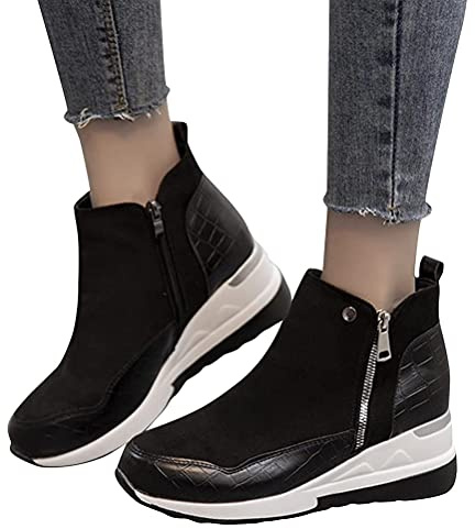 Onsoyours Stivali Donna Plateau Stivaletti Invernali Boots Outdoor Stivali da Neve Pelliccia Scarpe Caldo Moda
