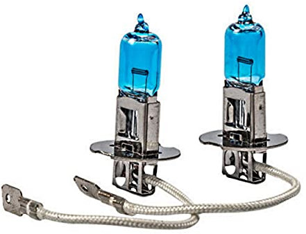 2x Super Weiß H3 55W 12V PK22s Original Jurmann Trade Xenon Look 6000K Halogen Ersatz PKW Lampe