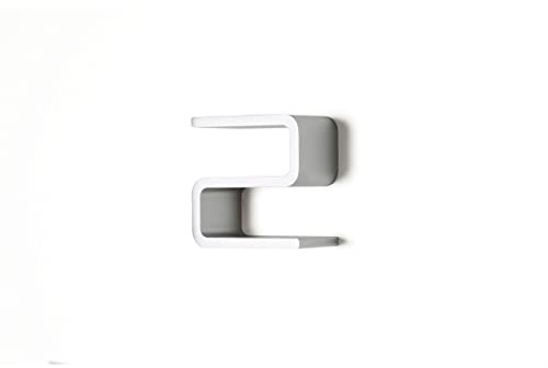 Depot4Design Entrance Hausnummer 2, Hauswand-Dekoration, Aluminium, Silber eloxiert, 80602