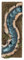 Flussstrecke für Krippe aus Kork und Holz 33x14 cm