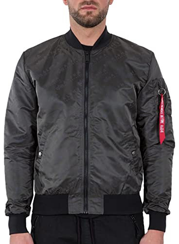 ALPHA INDUSTRIES Herren MA-1 LW AOP Rainbow Ref Fliegerjacke, Greyblack, 3XL