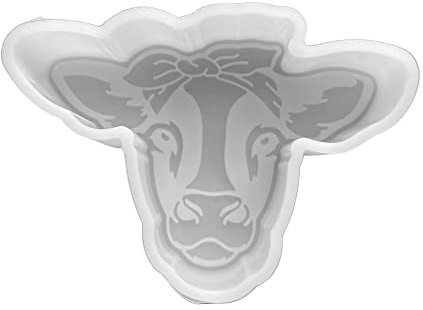 Milchkuh Silikonform | Größe 11,4 cm breit x 7,6 cm lang x 2,5 cm tief | Milchkuh mit Schleifen-Design für Süßigkeiten, Seife, Harz, Kerzen