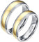 ANAZOZ Verlobungsring Paar Titan, Trauringe Paarpreis Personalisierte Damen gr.60 und Herren gr.54 Silberner Goldring 6mm