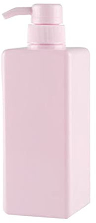 Zerodeko Pump Bottle 650ml Square Shampoo Dispenser Liquid Pump Refillable Soap Bottle for Home