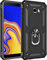 yanzi Compatible avec Samsung Galaxy J4 Plus/J4 Prime Téléphone Coque(Noir)+3D Verre Trempé[Militaire-Antichoc]-[Support] Bumper Protection Case Robuste Housse Étui pour Samsung Galaxy J4 Plus-2018