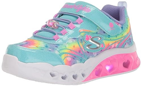 Skechers Flutter Heart Lights Groovy Swirl Wanderstiefel, Türkis, 34 EU