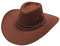 Western Straw Cowboy Hut aus Canvas mit schwarzem Hutband Fester Westernhut für Herren und Damen mit beidseitigen Lüftungslöchern